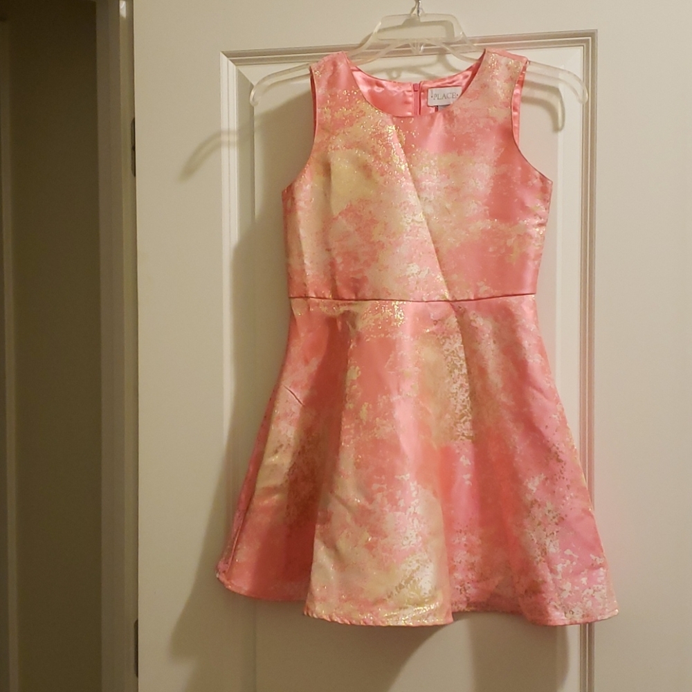 Pink and gold girls dress